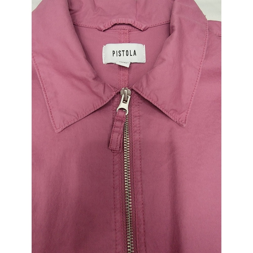 Pistola Shorts Romper Size Small Pink Zip Front Utility Drawstring Pockets - Picture 12 of 13